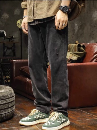 The Distressed Patchwork Baggy Denim